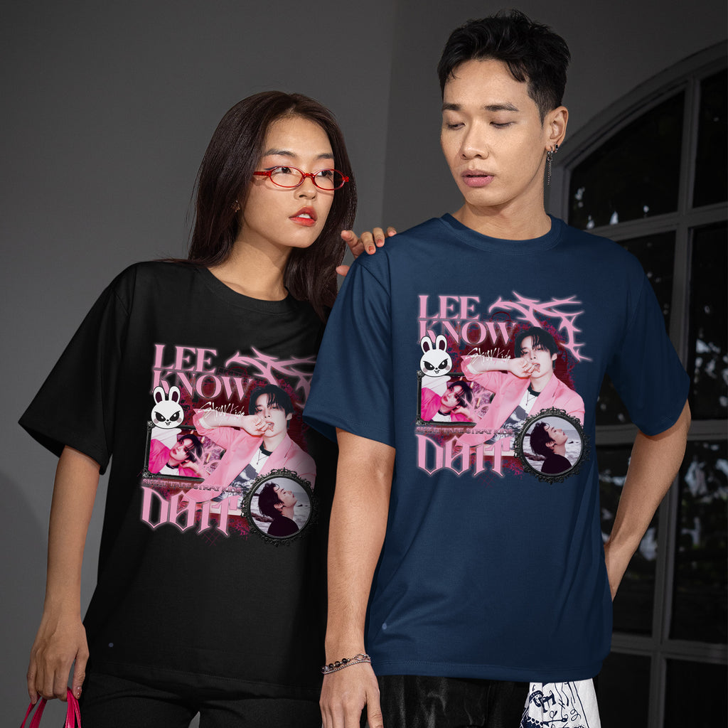 Stray Kids Graphic Lee Know It Tape Do It T-Shirt - Couple view, Y2K kpop concert tee