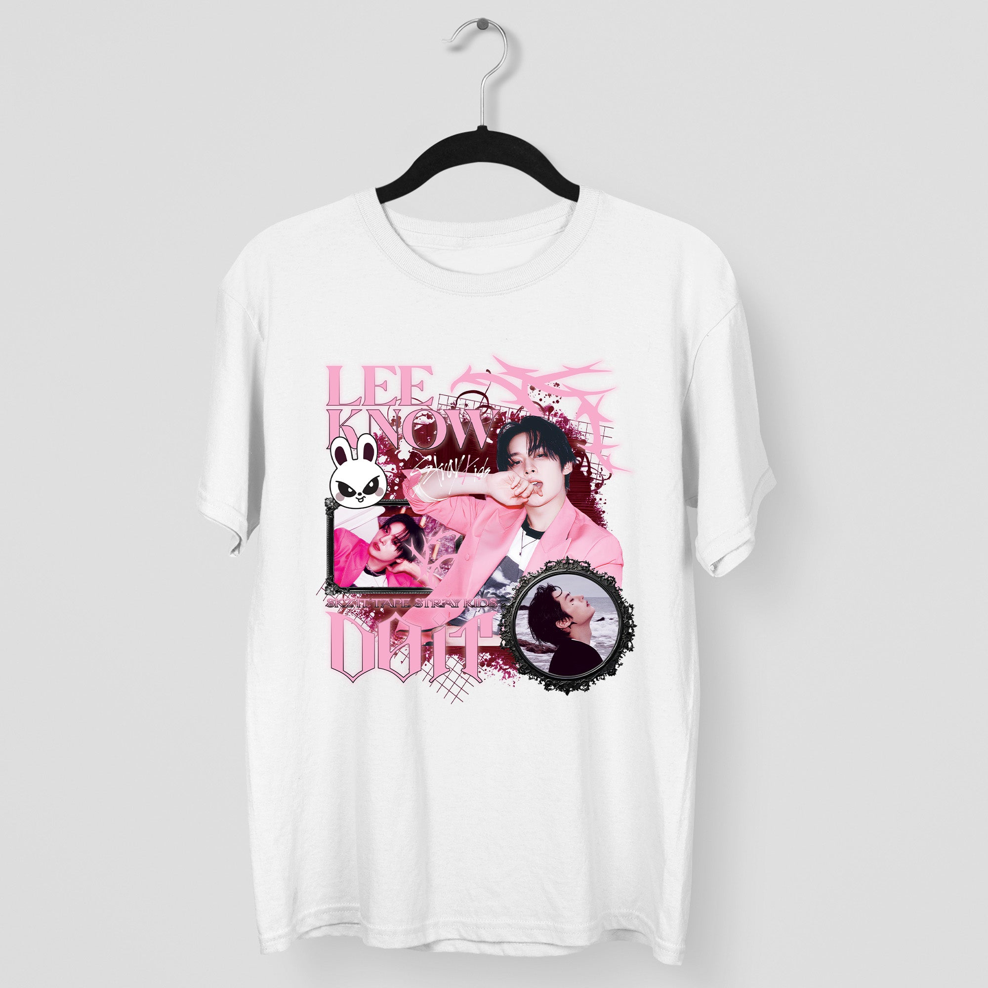 Stray Kids Graphic Lee Know It Tape Do It T-Shirt - Main view, Y2K kpop concert tee