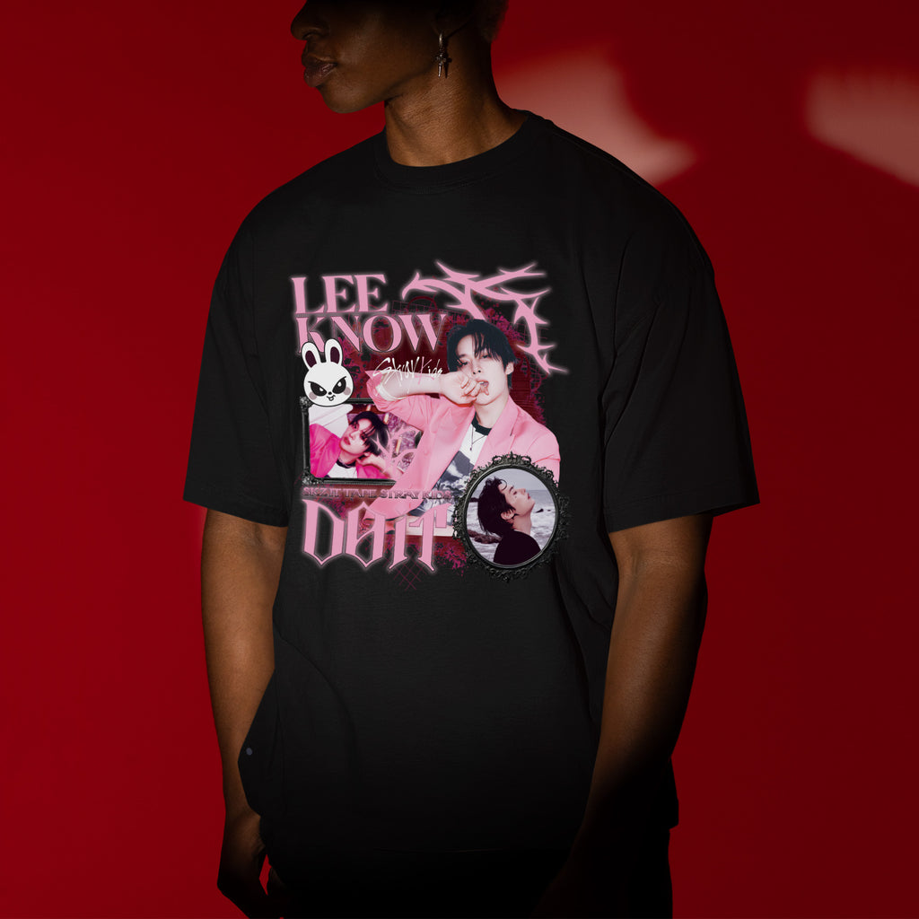 Stray Kids Graphic Lee Know It Tape Do It T-Shirt - Men view, Y2K kpop concert tee