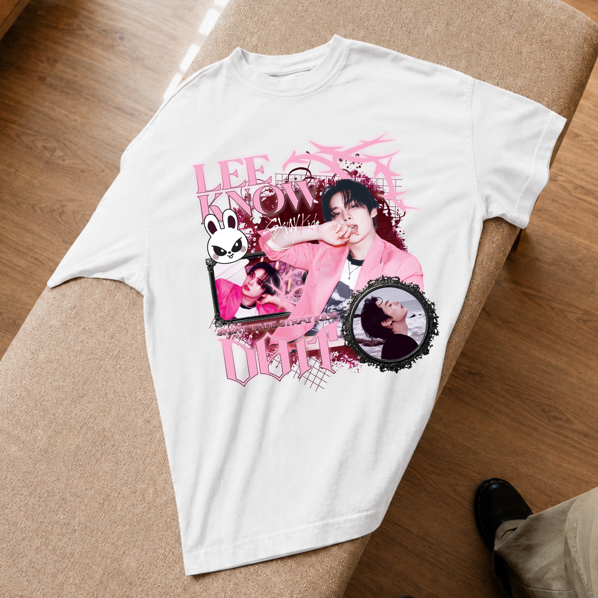 Stray Kids Graphic Lee Know It Tape Do It T-Shirt - Spread view, Y2K kpop concert tee