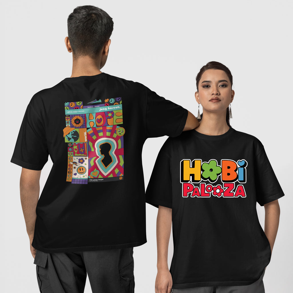 BTS J-Hope Hobipalooza T-Shirt - Couple 1 view, Y2K kpop concert tee