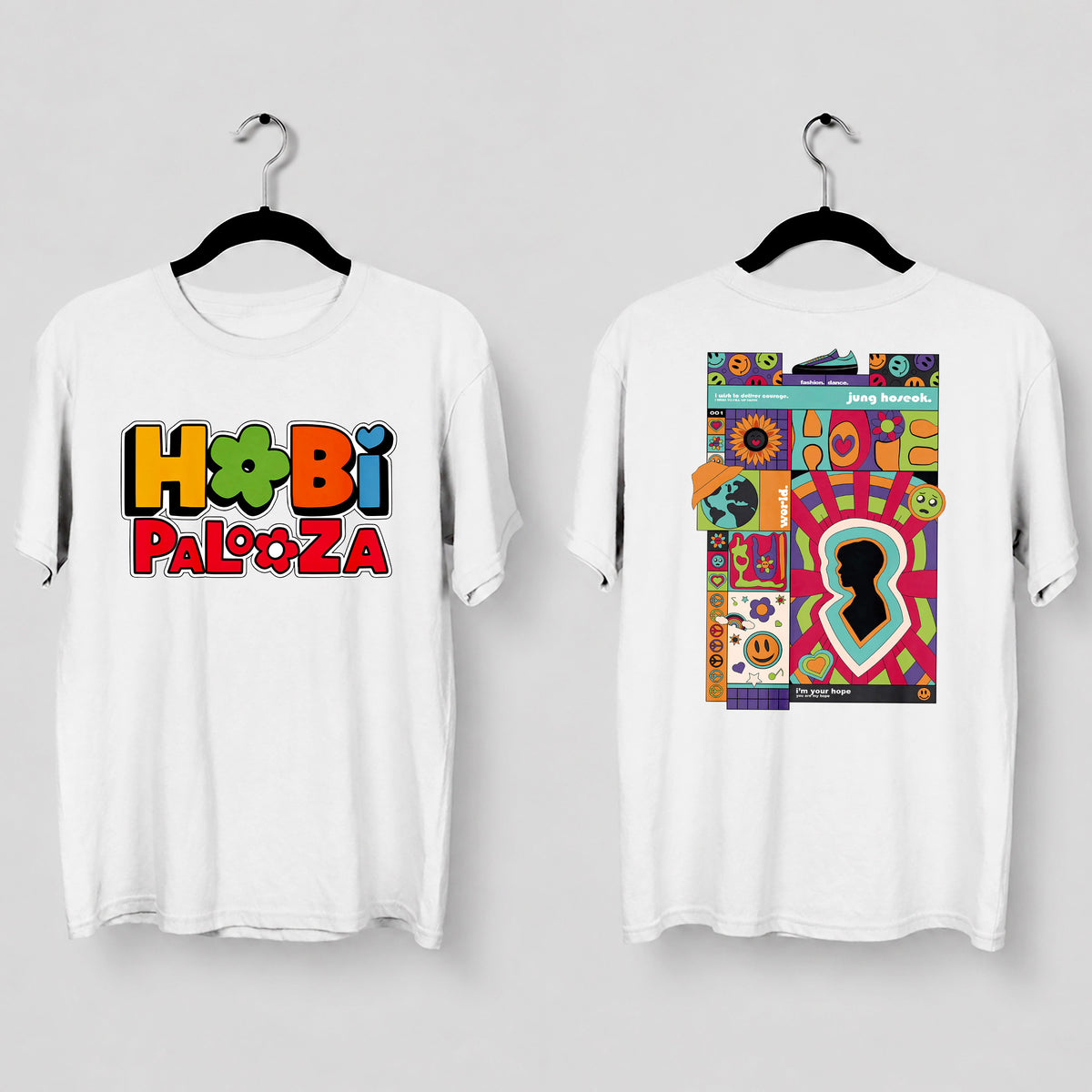 BTS J-Hope Hobipalooza T-Shirt - Main view, Y2K kpop concert tee