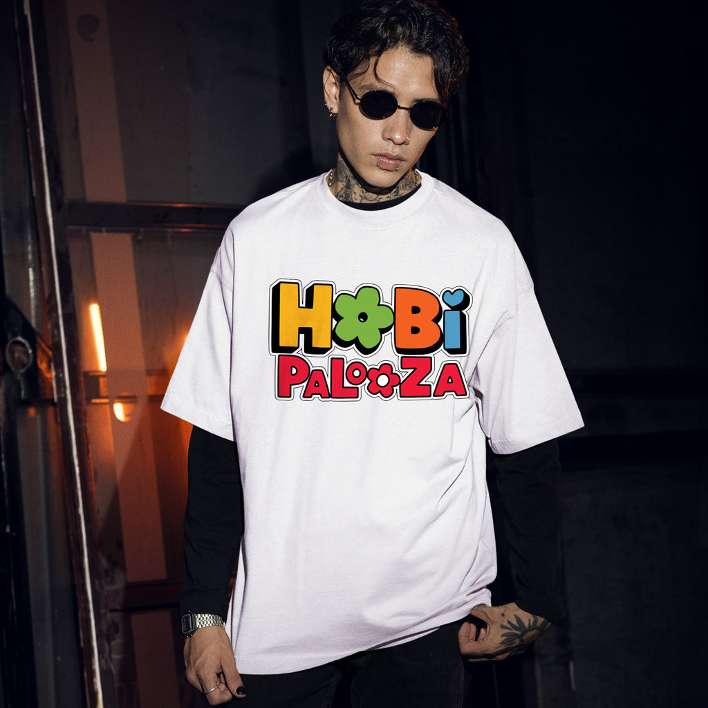 BTS J-Hope Hobipalooza T-Shirt - Men Front view, Y2K kpop concert tee