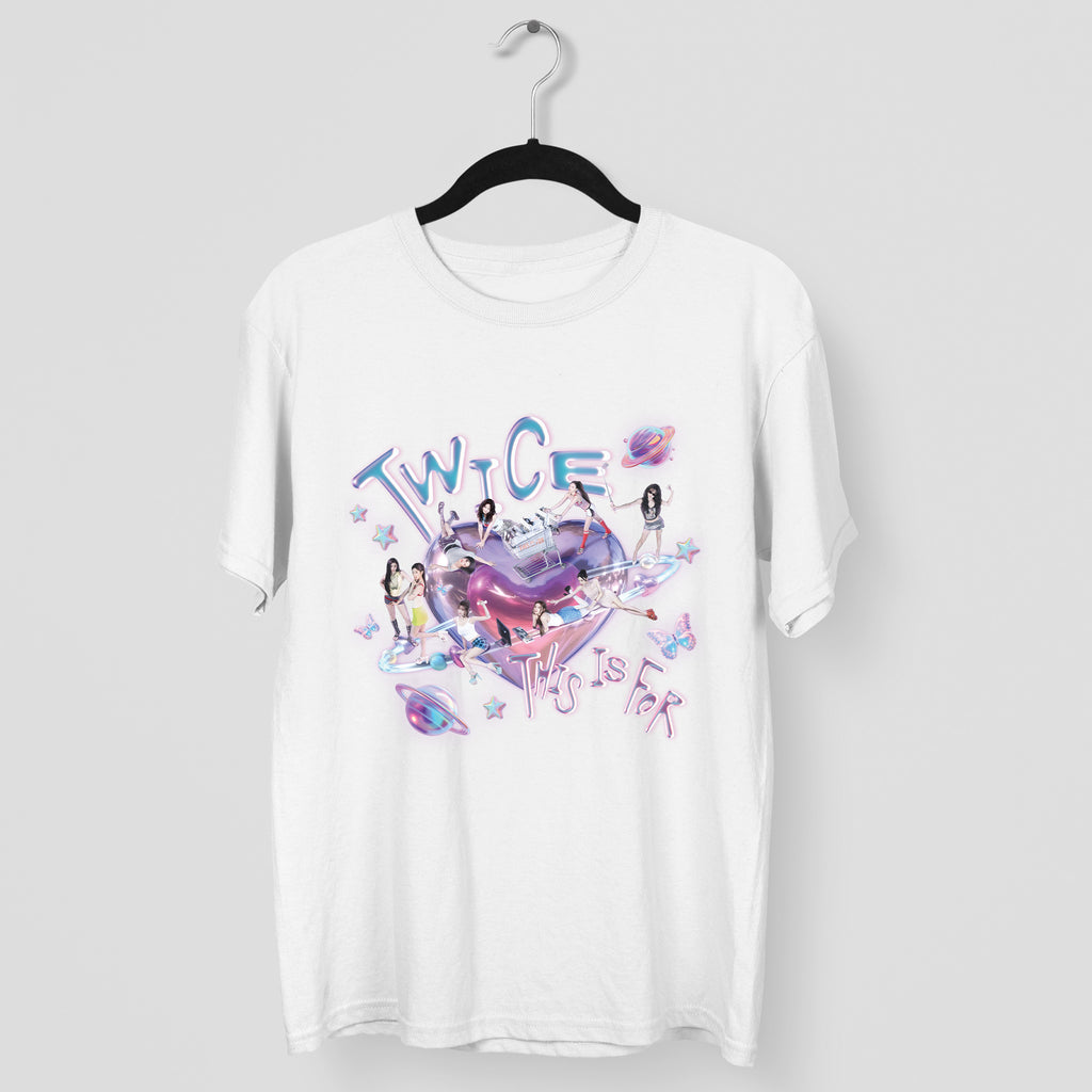 TWICE Kpop This Is For T-Shirt - Main view, Y2K kpop concert tee