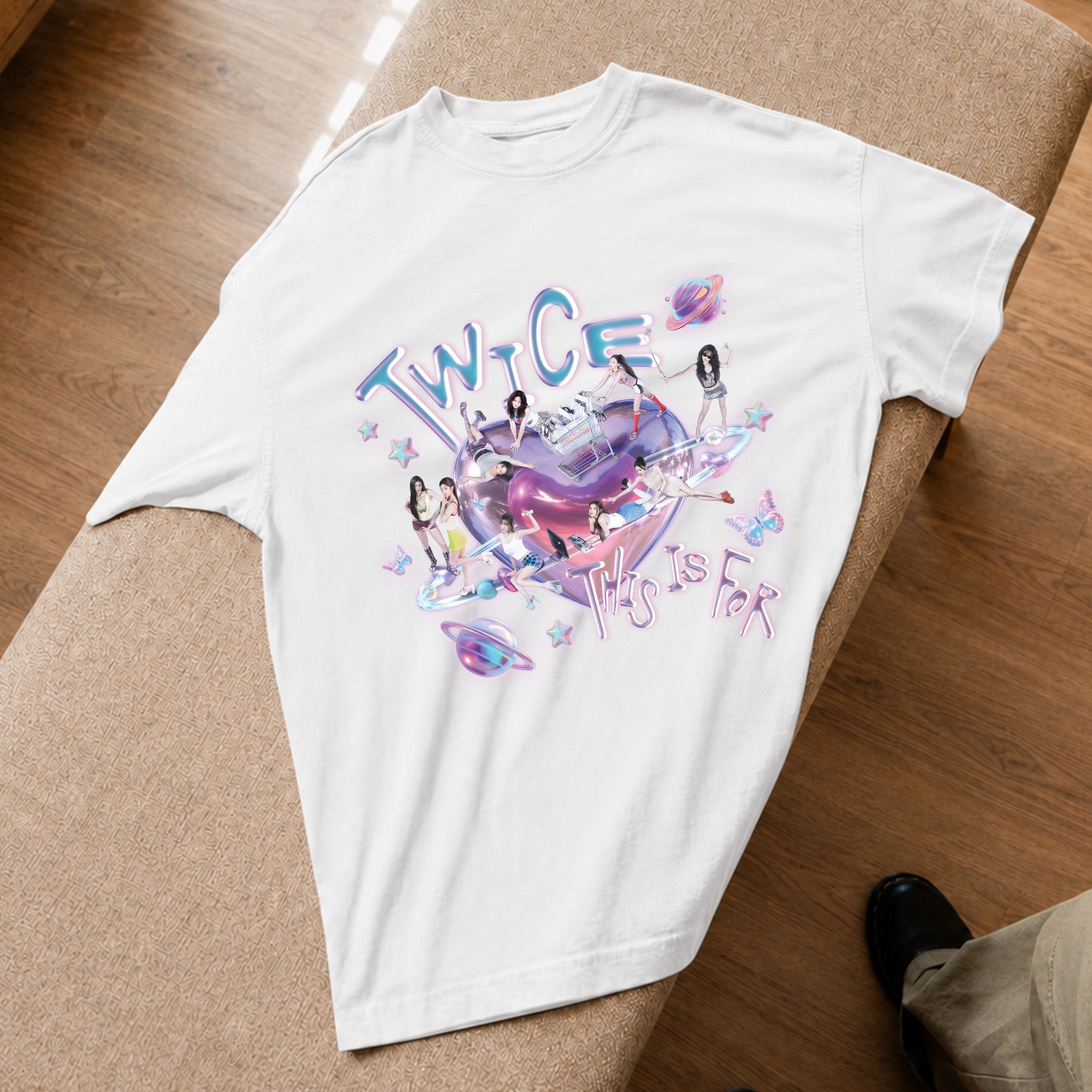 TWICE Kpop This Is For T-Shirt - Spread view, Y2K kpop concert tee
