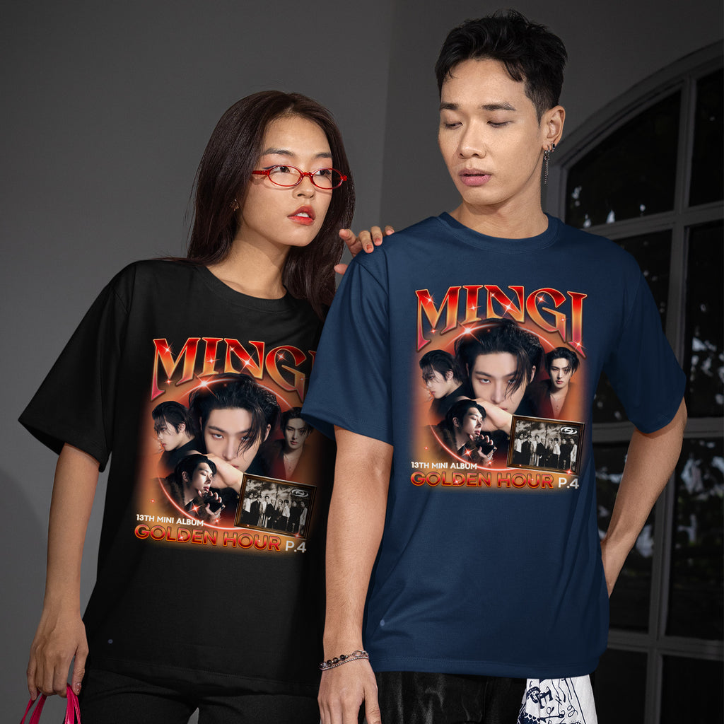 ATEEZ Mingi Golden Hour Part 4 T-Shirt - Couple view, Y2K kpop concert tee