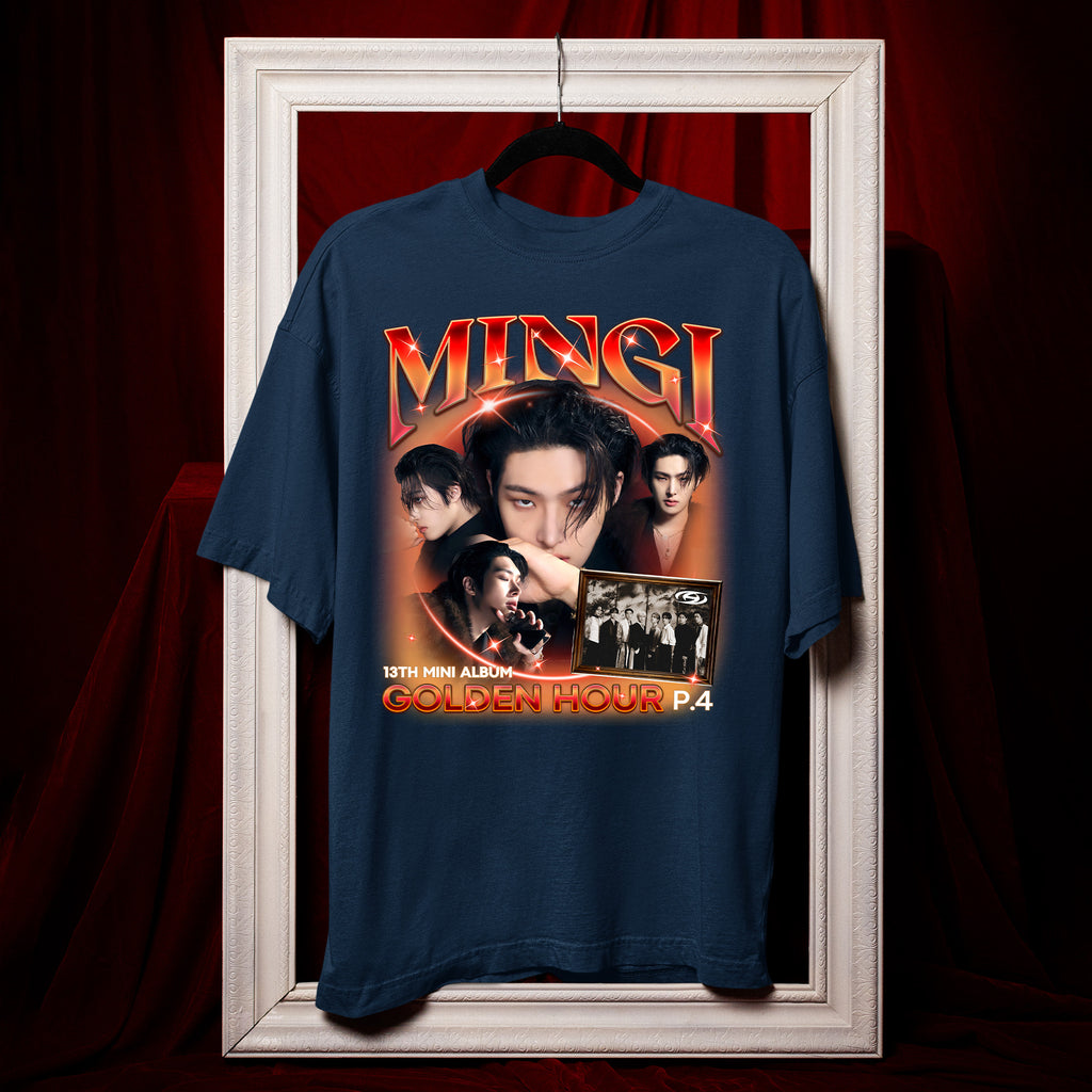 ATEEZ Mingi Golden Hour Part 4 T-Shirt - Hang view, Y2K kpop concert tee