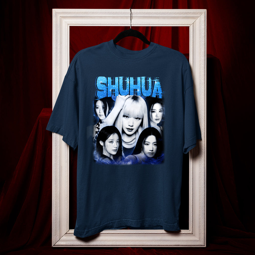 (G)I-DLE Shuhua T-Shirt - Hang view, Y2K kpop concert tee