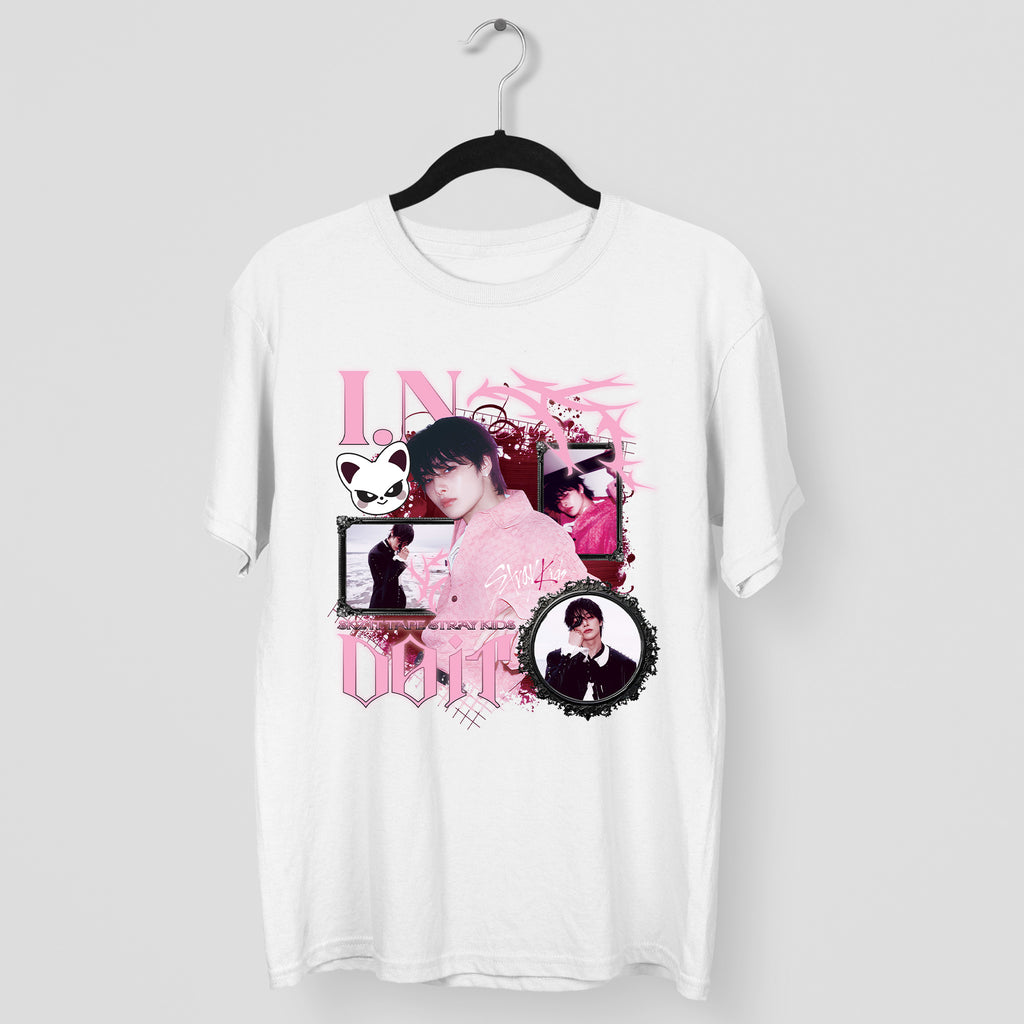Stray Kids Graphic IN It Tape Do It T-Shirt - Main view, Y2K kpop concert tee