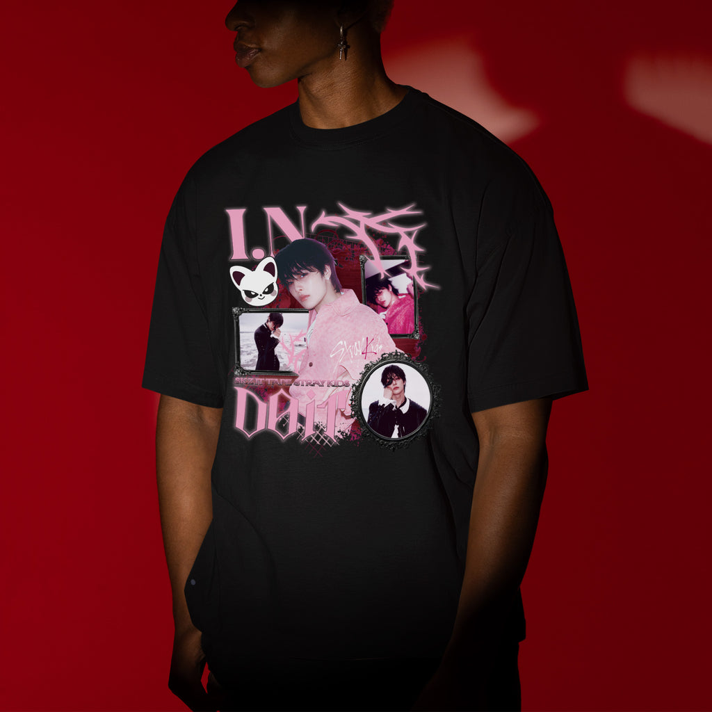Stray Kids Graphic IN It Tape Do It T-Shirt - Men view, Y2K kpop concert tee