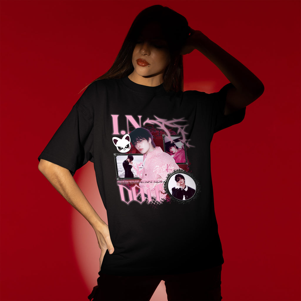 Stray Kids Graphic IN It Tape Do It T-Shirt - Women view, Y2K kpop concert tee