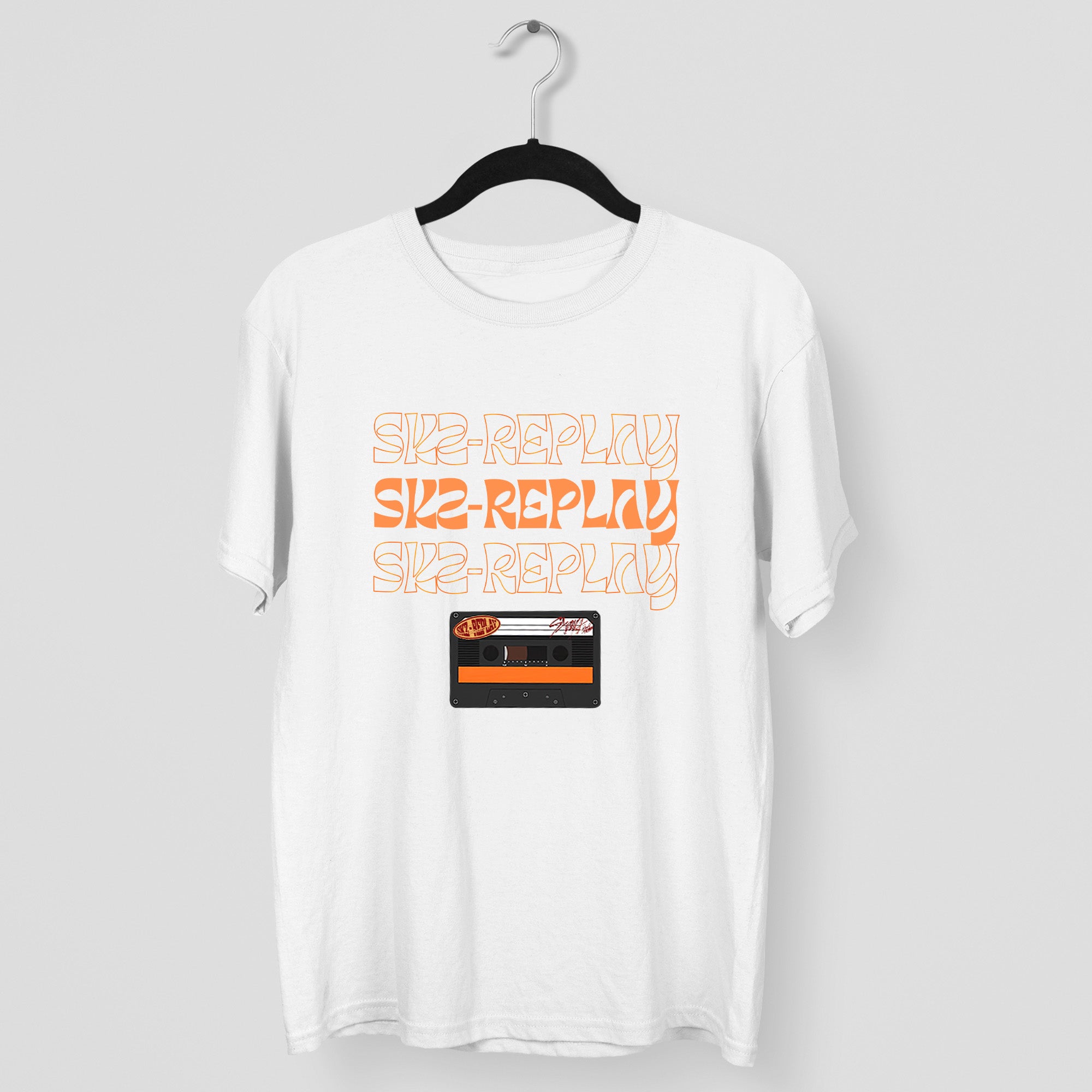 Stray Kids Replay T-Shirt - Main view, Y2K kpop concert tee