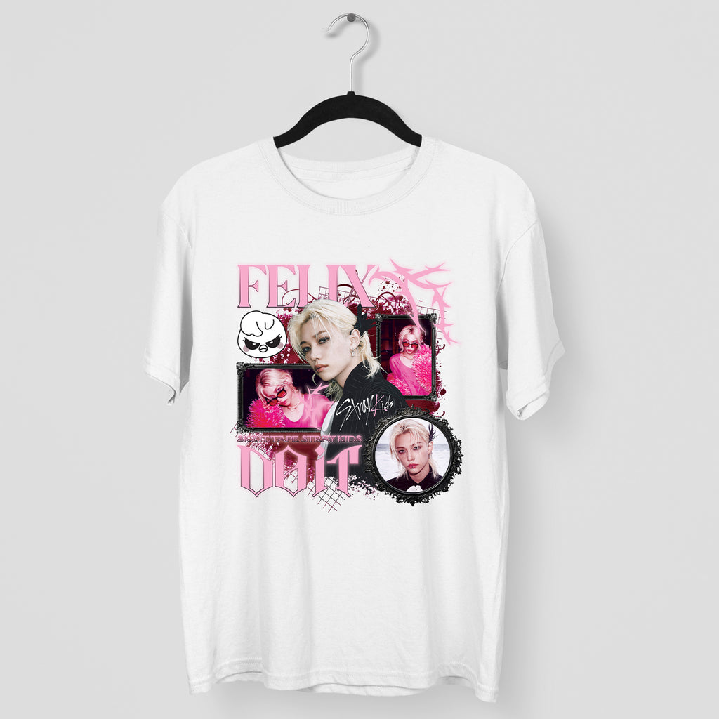 Stray Kids Graphic Felix It Tape Do It T-Shirt - Main view, Y2K kpop concert tee