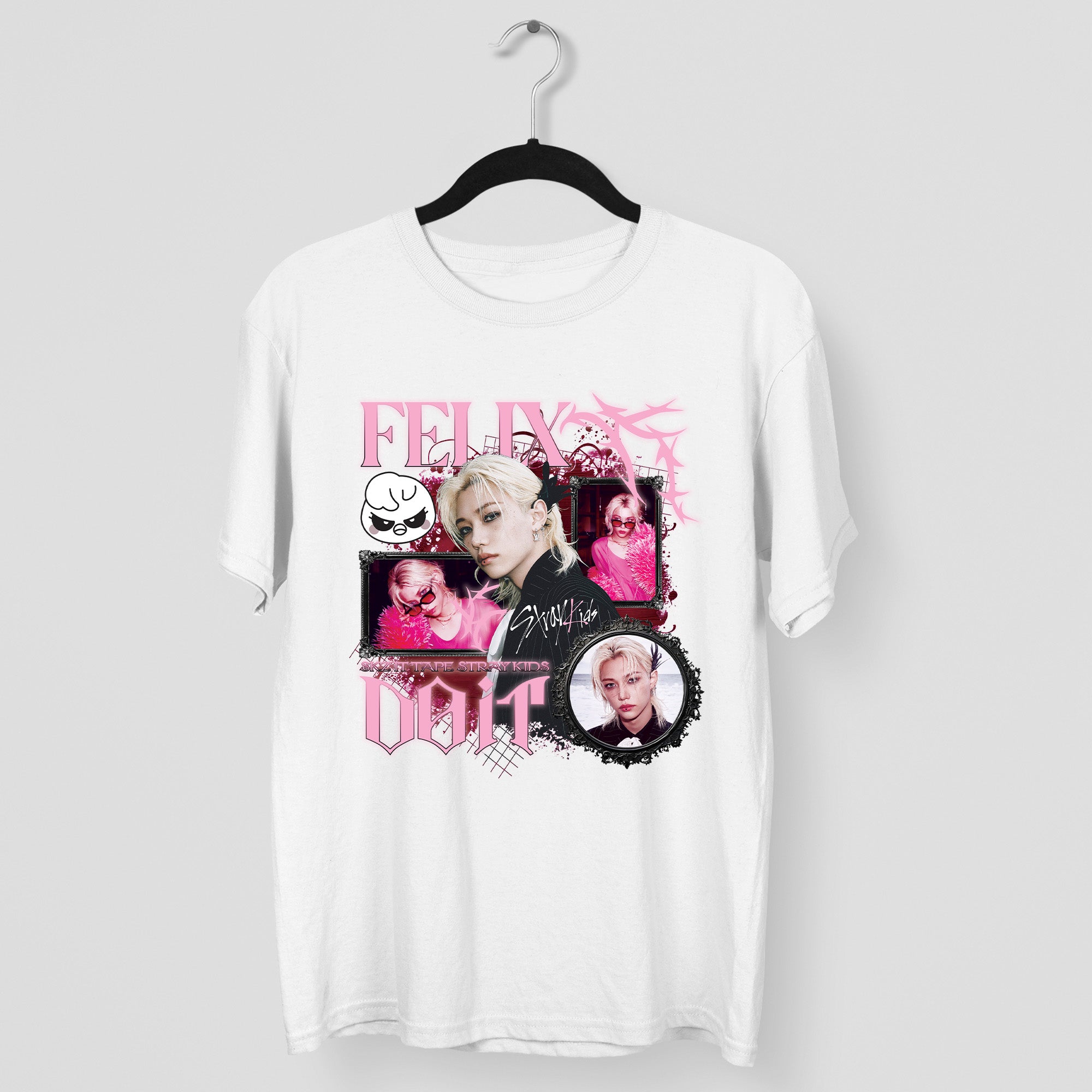 Stray Kids Graphic Felix It Tape Do It T-Shirt - Main view, Y2K kpop concert tee