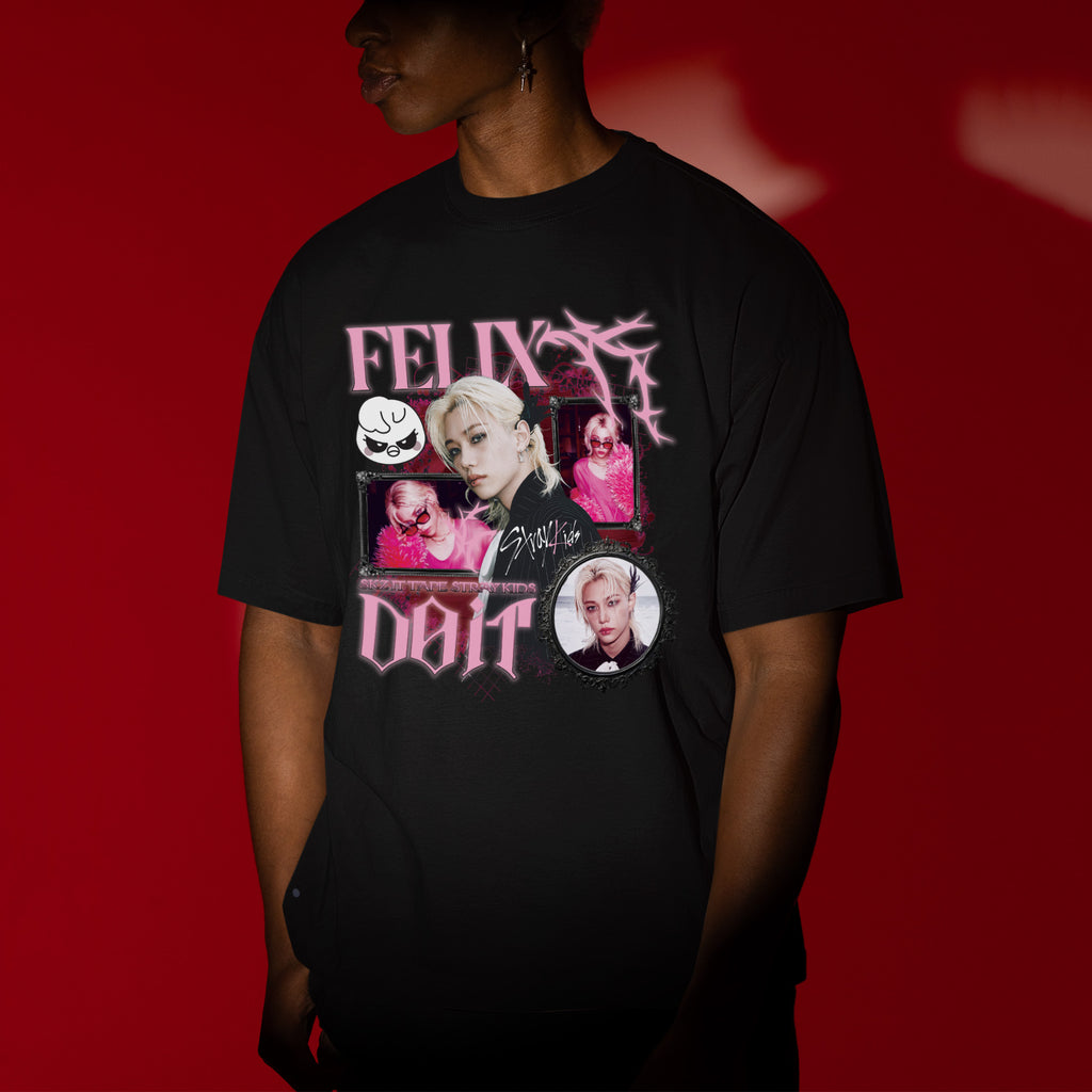 Stray Kids Graphic Felix It Tape Do It T-Shirt - Men view, Y2K kpop concert tee
