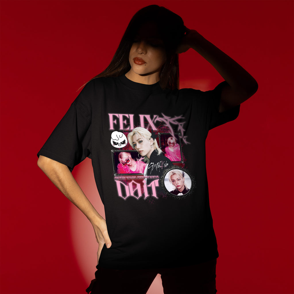 Stray Kids Graphic Felix It Tape Do It T-Shirt - Women view, Y2K kpop concert tee