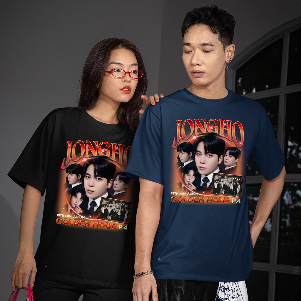 ATEEZ Jongho Golden Hour Part 4 T-Shirt - Couple view, Y2K kpop concert tee