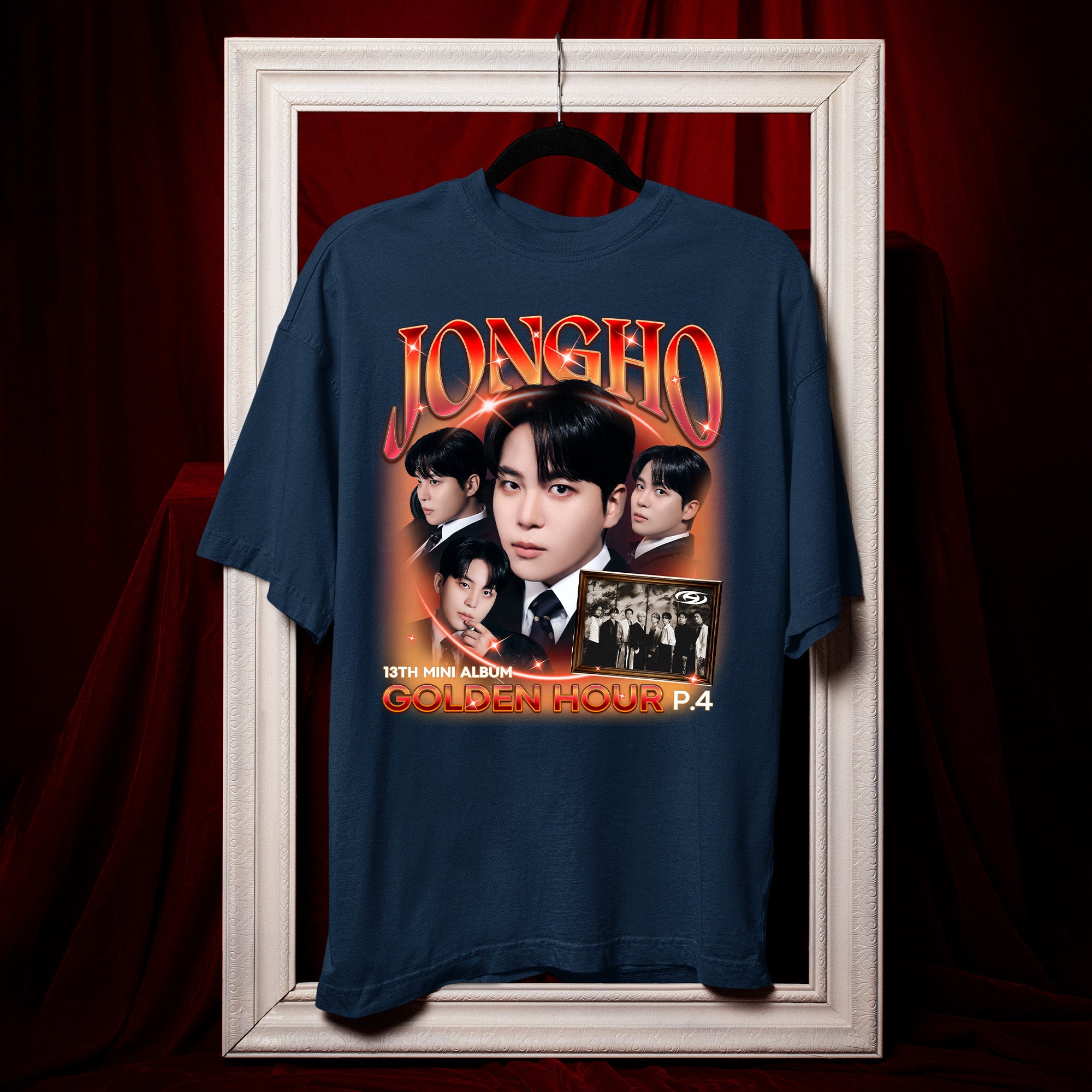 ATEEZ Jongho Golden Hour Part 4 T-Shirt - Hang view, Y2K kpop concert tee