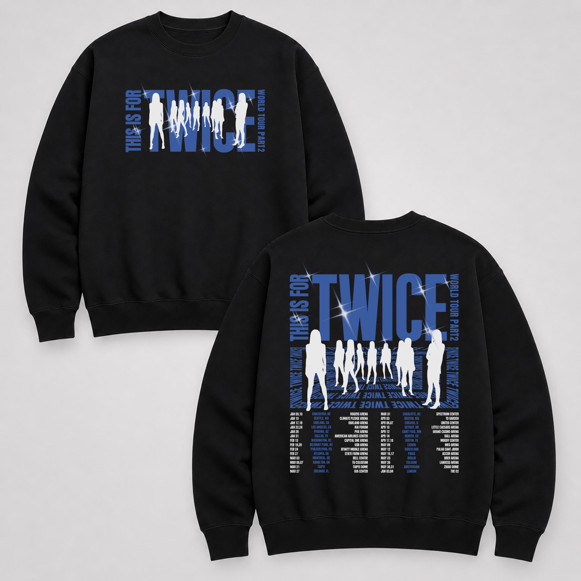 TWICE This Is For World Tour Part 2 2026 Sweatshirt - Main view, Y2K kpop concert sweatshirt