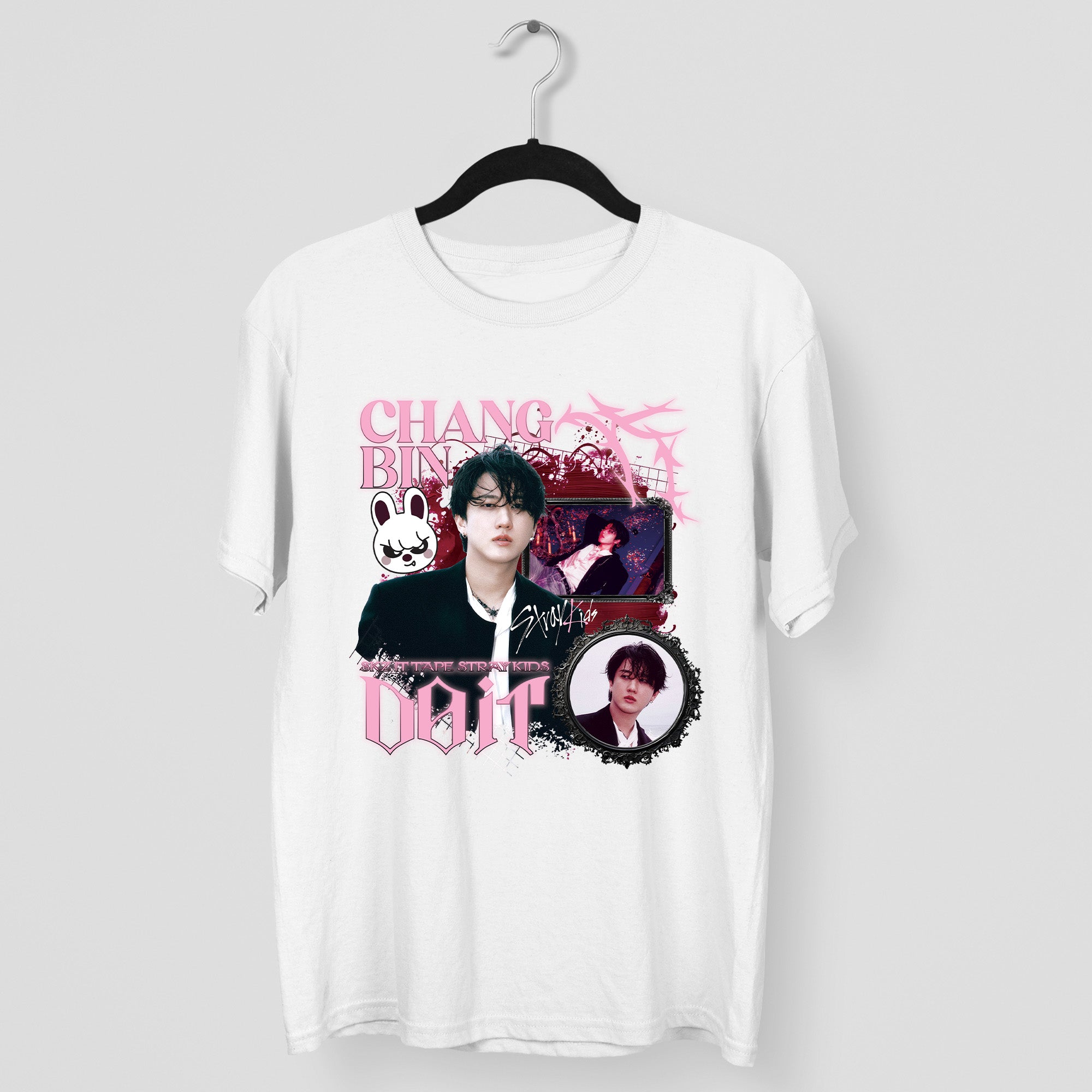 Stray Kids Graphic Changbin It Tape Do It T-Shirt - Main view, Y2K kpop concert tee