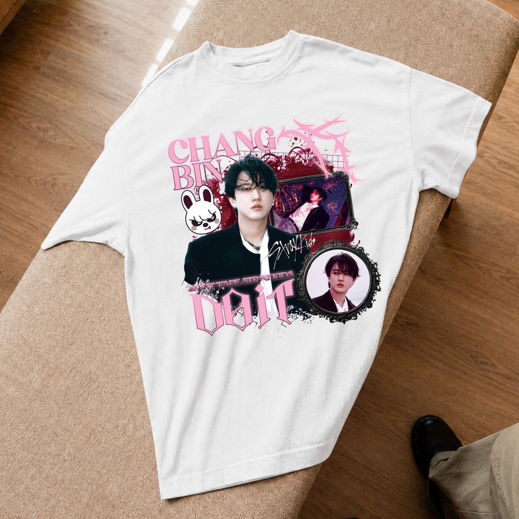 Stray Kids Graphic Changbin It Tape Do It T-Shirt - Spread view, Y2K kpop concert tee