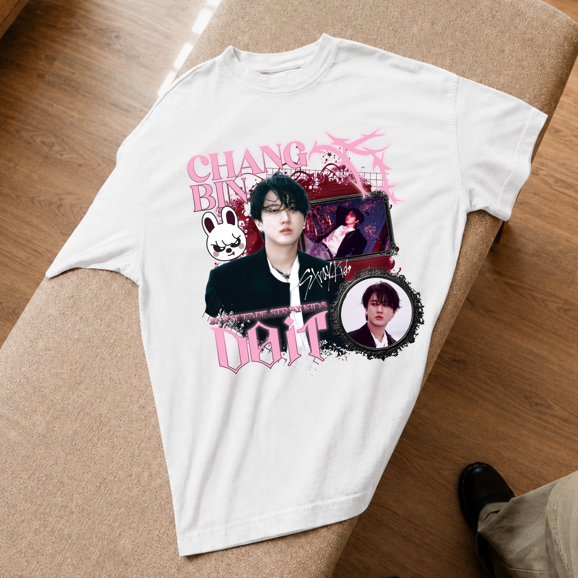 Stray Kids Graphic Changbin It Tape Do It T-Shirt - Spread view, Y2K kpop concert tee