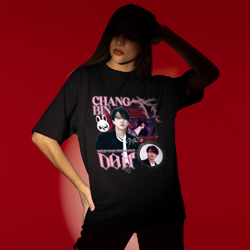 Stray Kids Graphic Changbin It Tape Do It T-Shirt - Women view, Y2K kpop concert tee