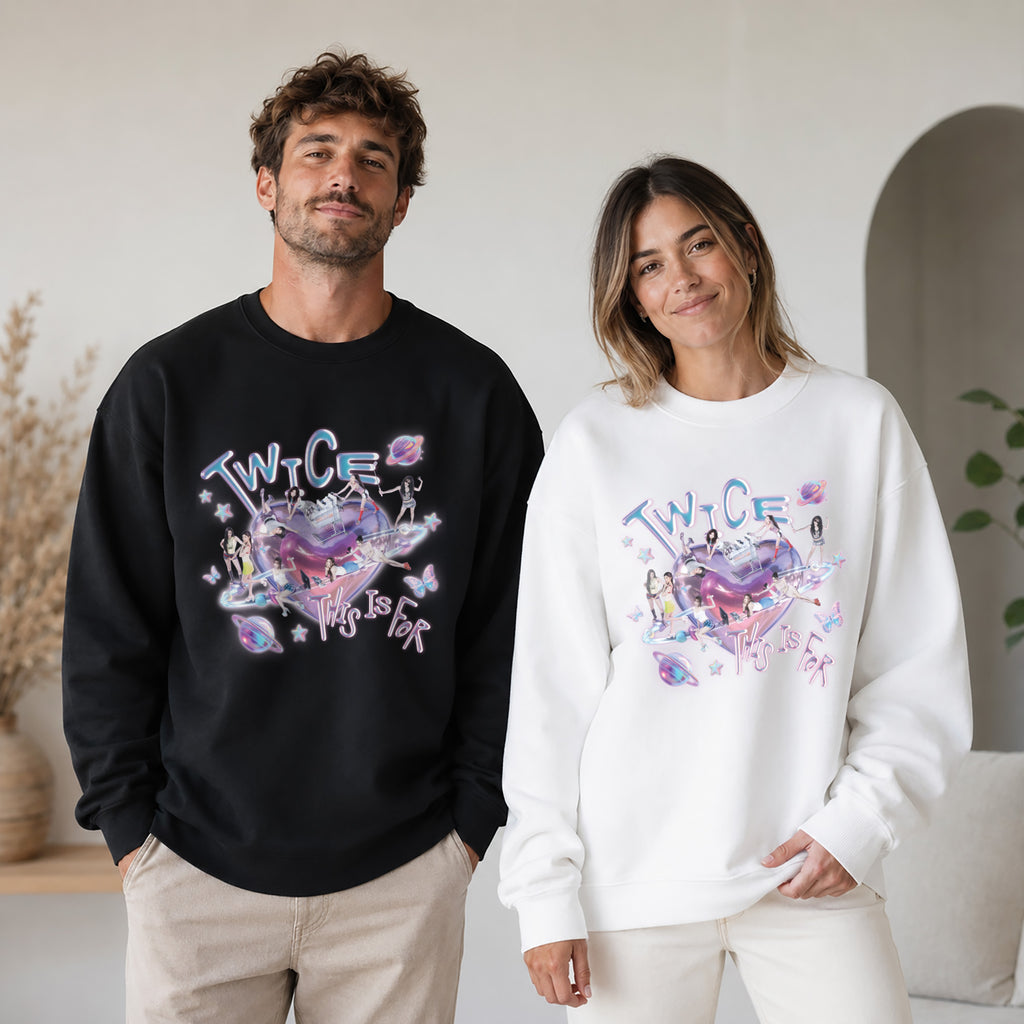 TWICE This Is For Tour Sweatshirt - Couple view, Y2K kpop concert sweatshirt
