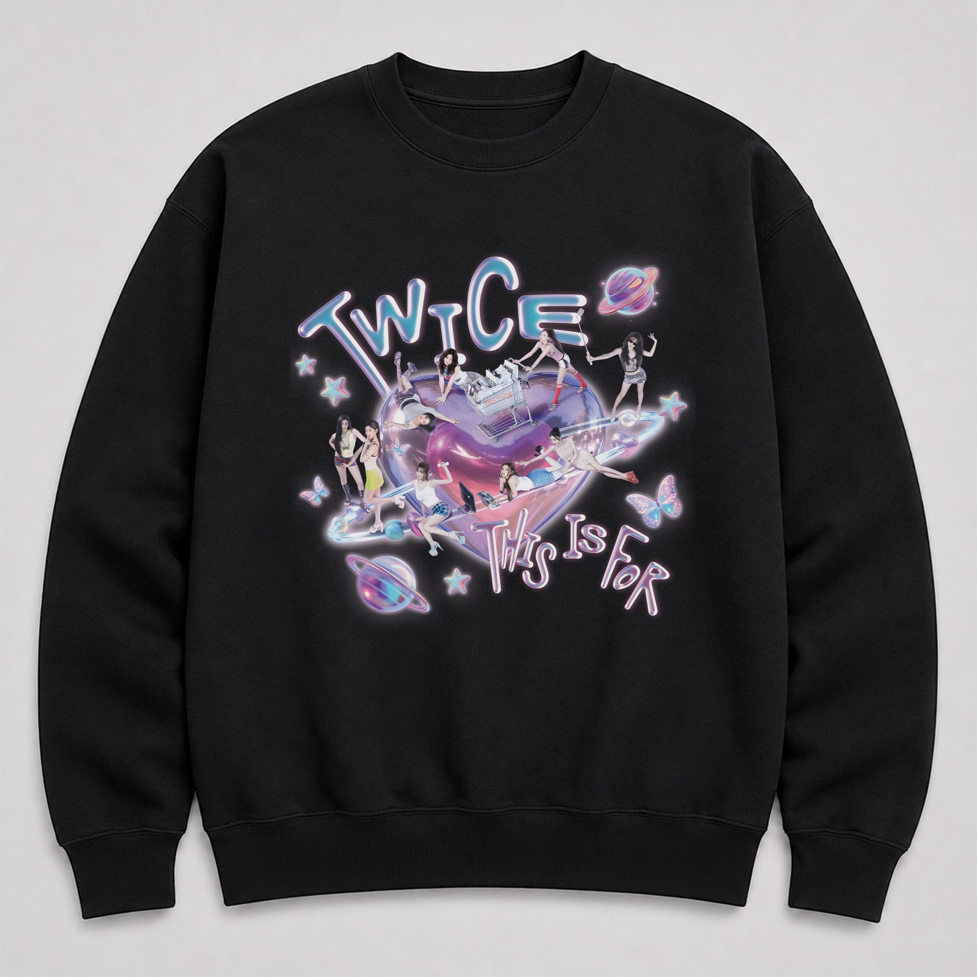 TWICE This Is For Tour Sweatshirt - Main view, Y2K kpop concert sweatshirt