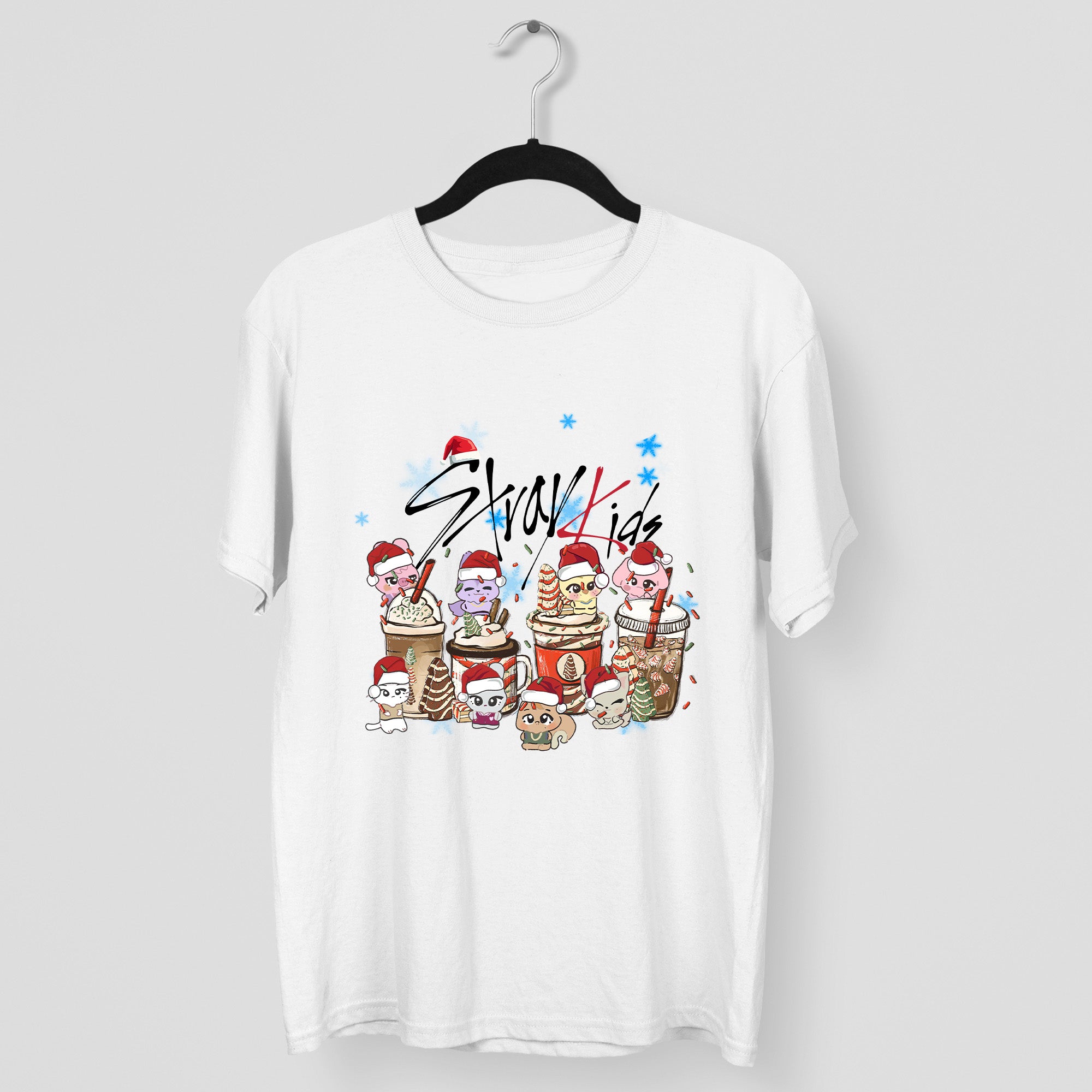 Stray Kids Xmas Cup Skzoo T-Shirt - Main view, Y2K kpop concert tee