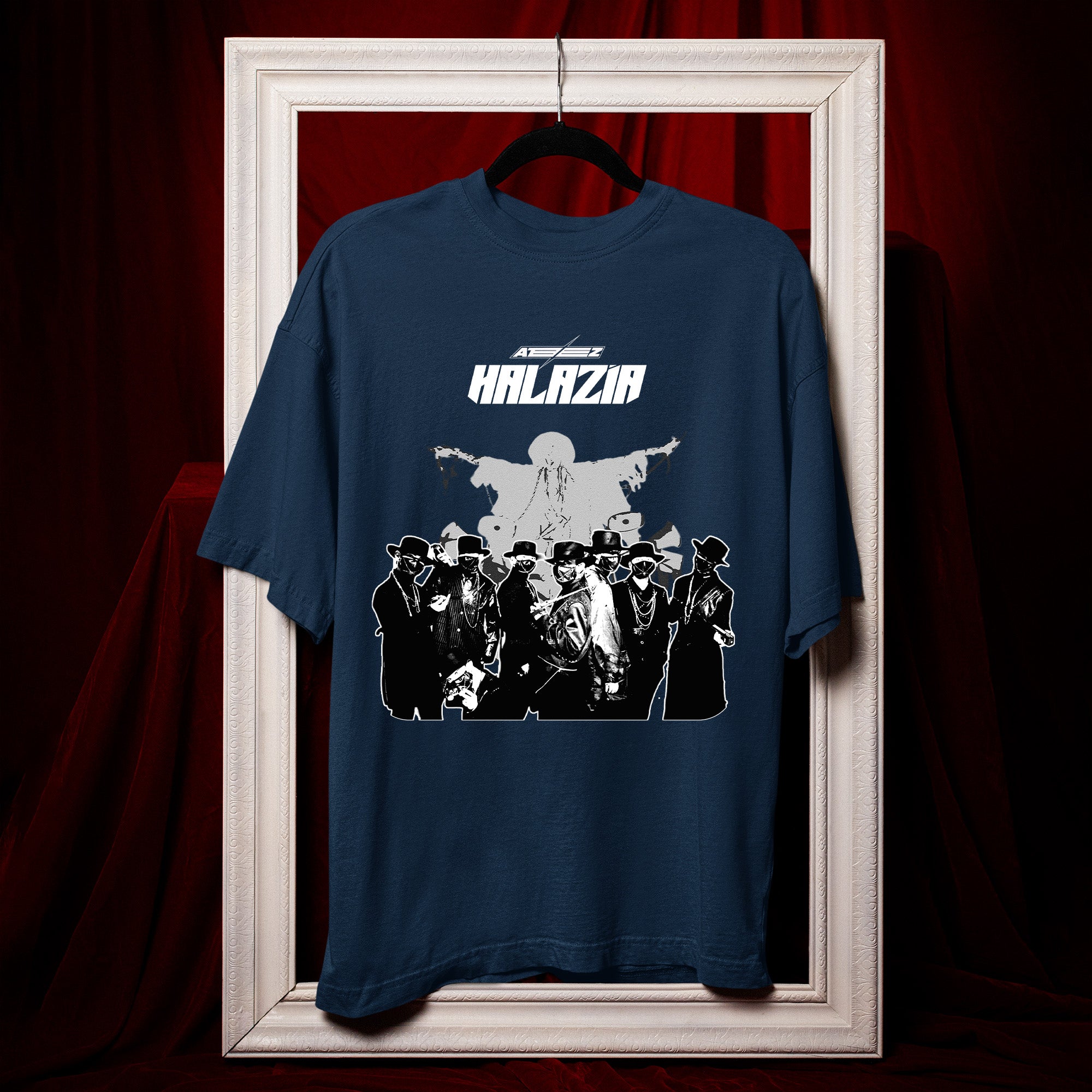ATEEZ Halazia T-Shirt - Hang view, Y2K kpop concert tee