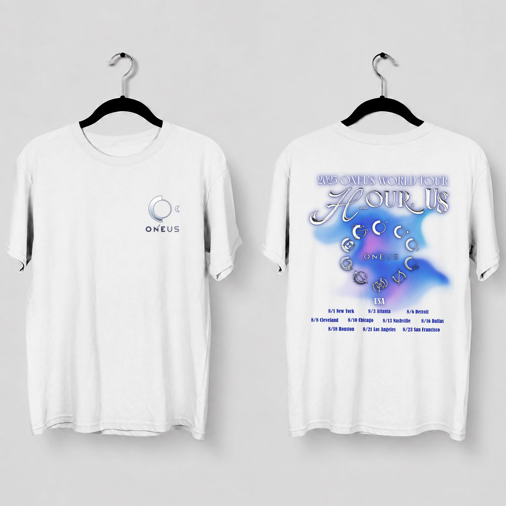 ONEUS World Tour Hour Us in USA T-Shirt - Main view, Y2K kpop concert tee