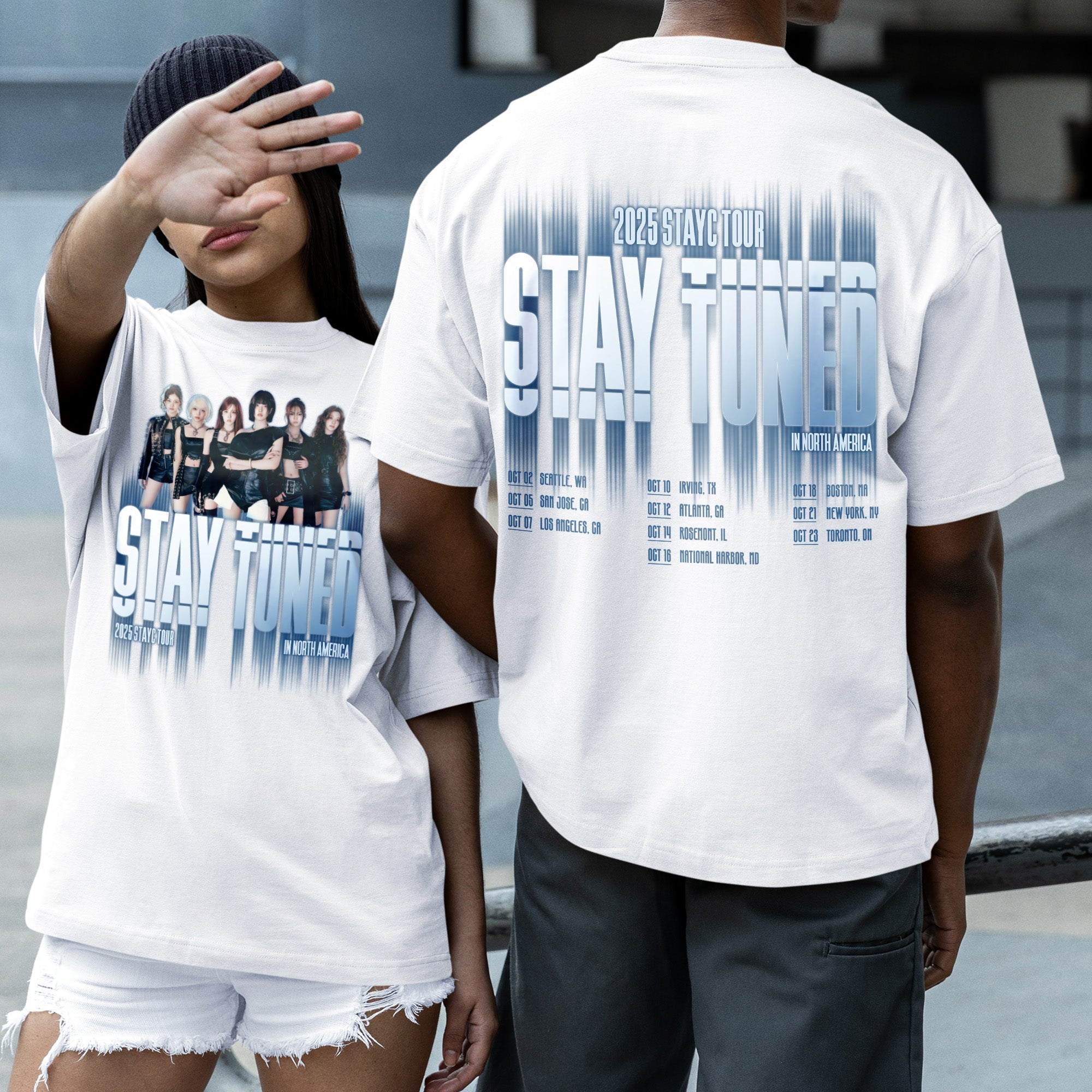 STAYC Tour In North America 2025 T-Shirt - Couple 2 view, Y2K kpop concert tee