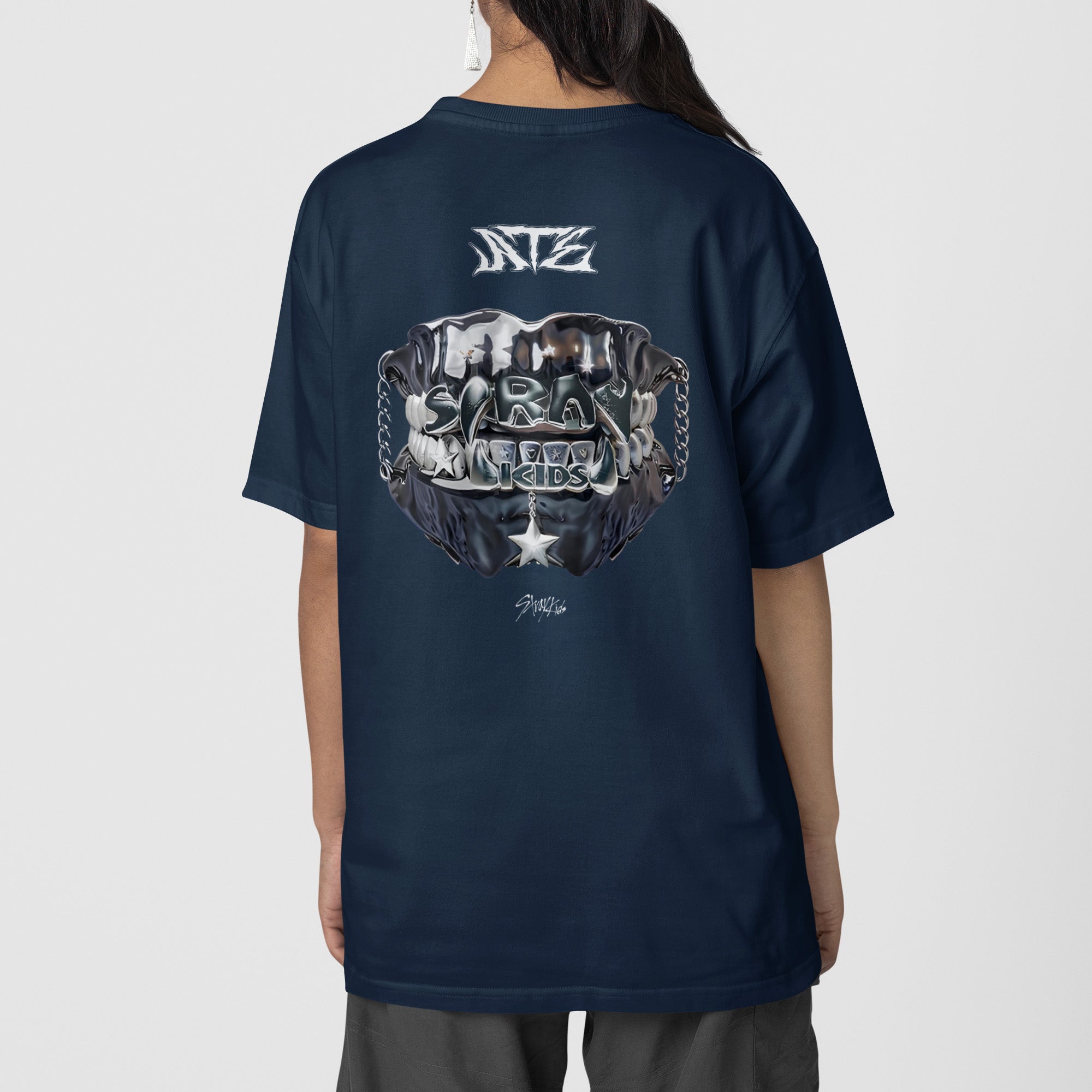 Stray Kids ATE Mini Album T-Shirt - Back view, Y2K kpop concert tee