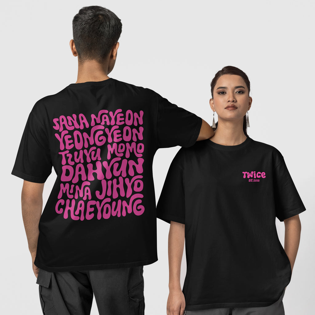 TWICE est 2015 T-Shirt - Couple 1 view, Y2K kpop concert tee