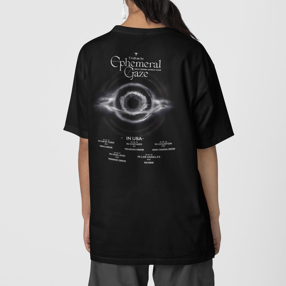 Taemin First Solo World Tour T-Shirt - Back view, Y2K kpop concert tee