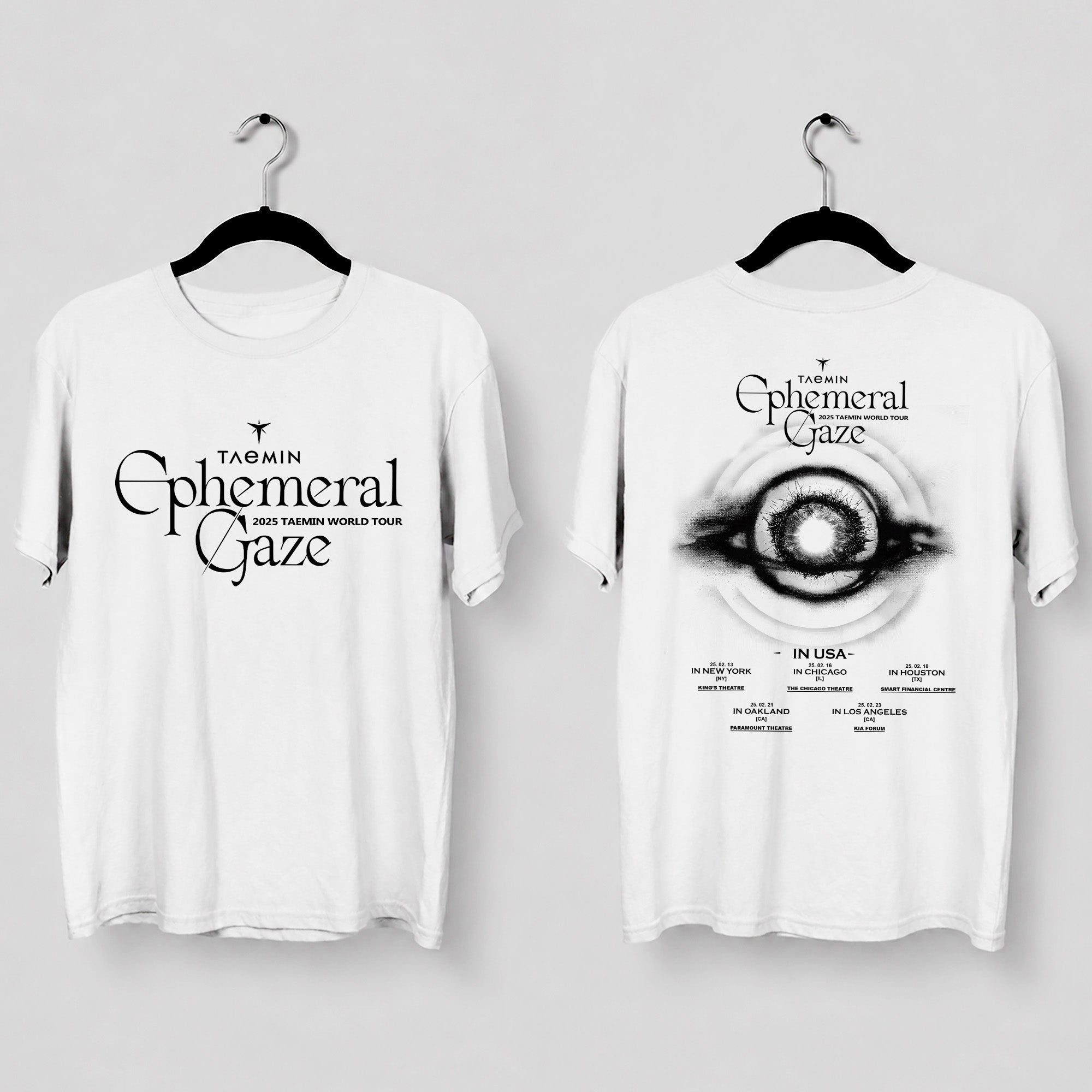 Taemin First Solo World Tour T-Shirt - Main view, Y2K kpop concert tee
