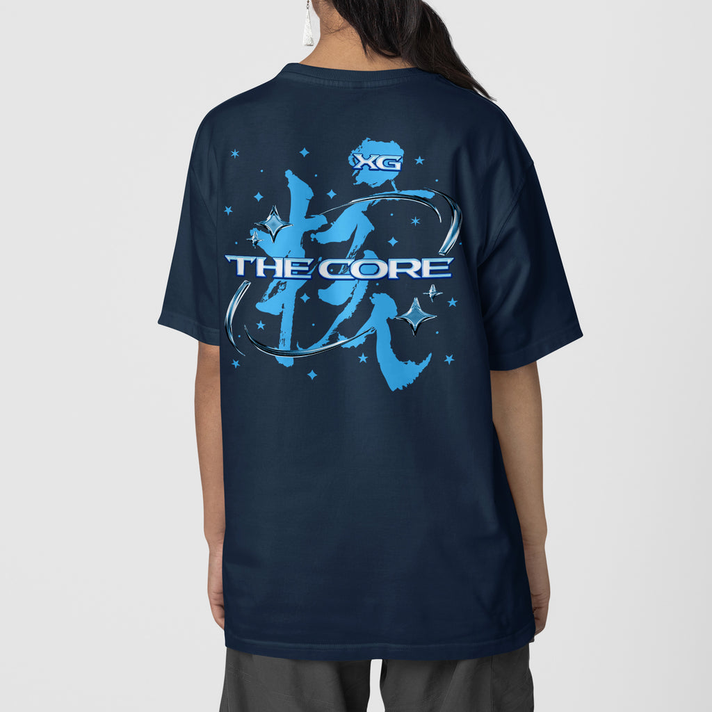 XG The Core Album T-Shirt - Back view, Y2K kpop concert tee