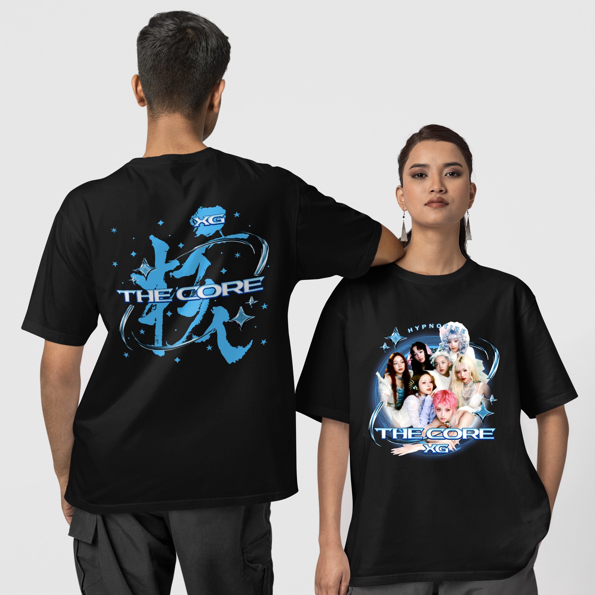 XG The Core Album T-Shirt - Couple 1 view, Y2K kpop concert tee