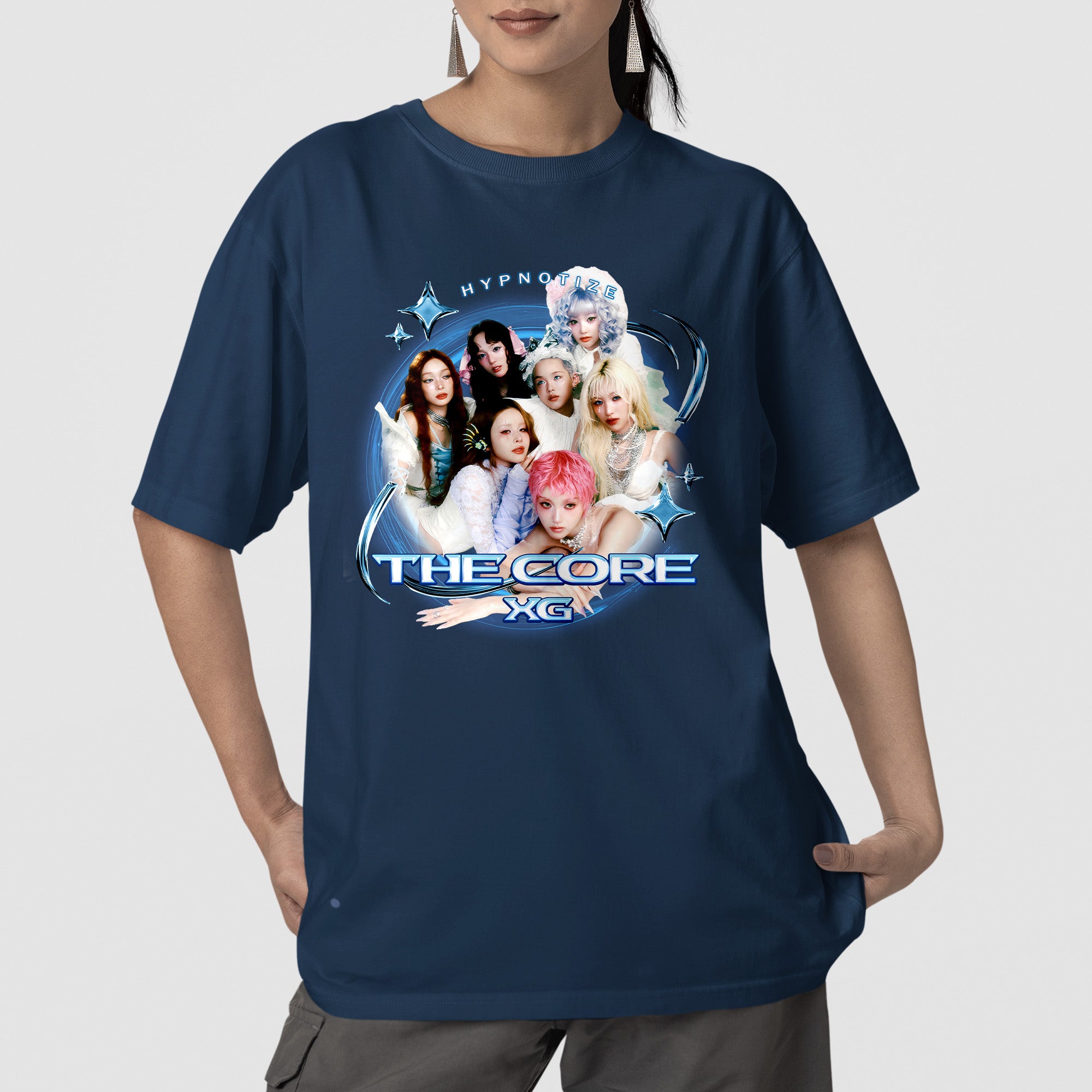 XG The Core Album T-Shirt - Front view, Y2K kpop concert tee
