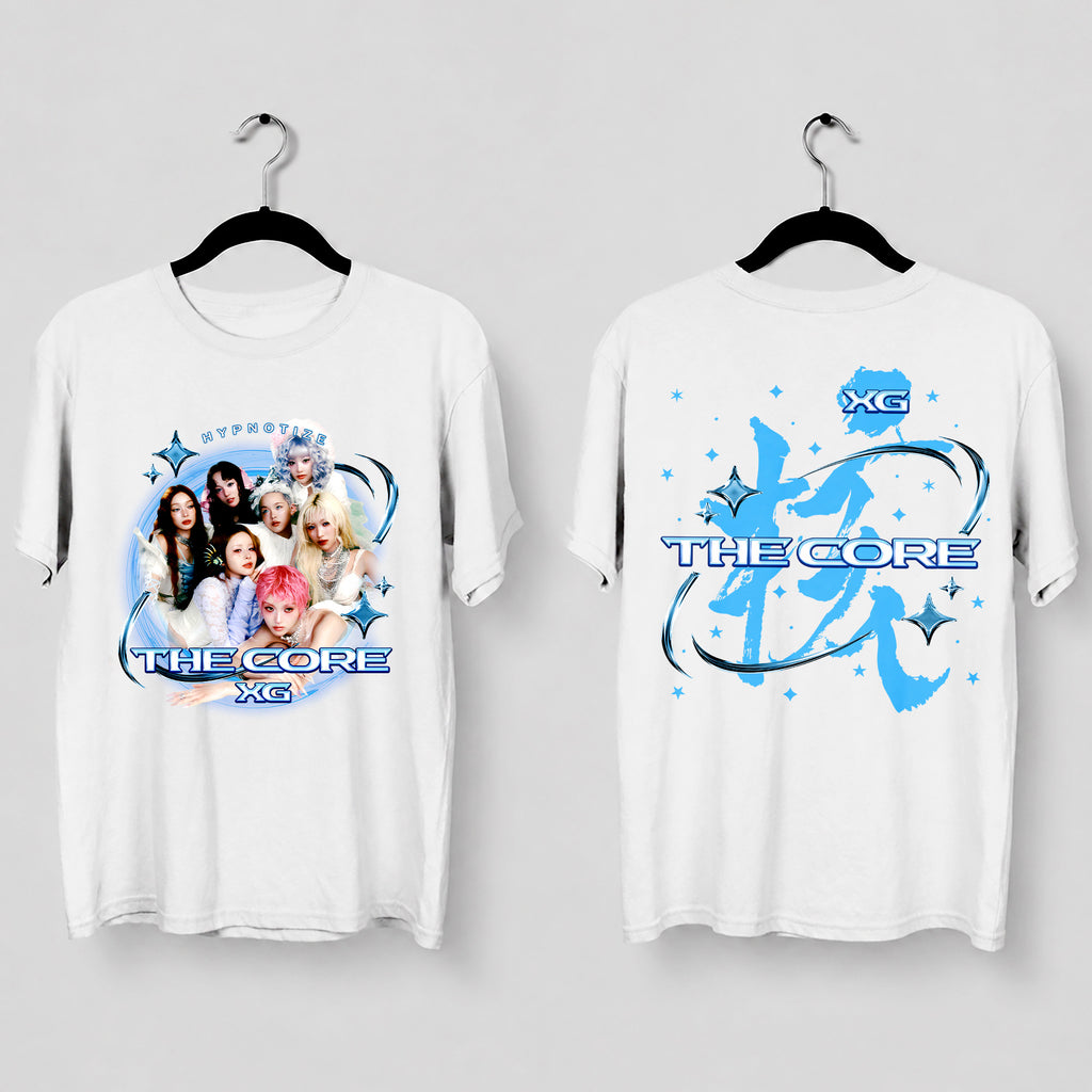XG The Core Album T-Shirt - Main view, Y2K kpop concert tee
