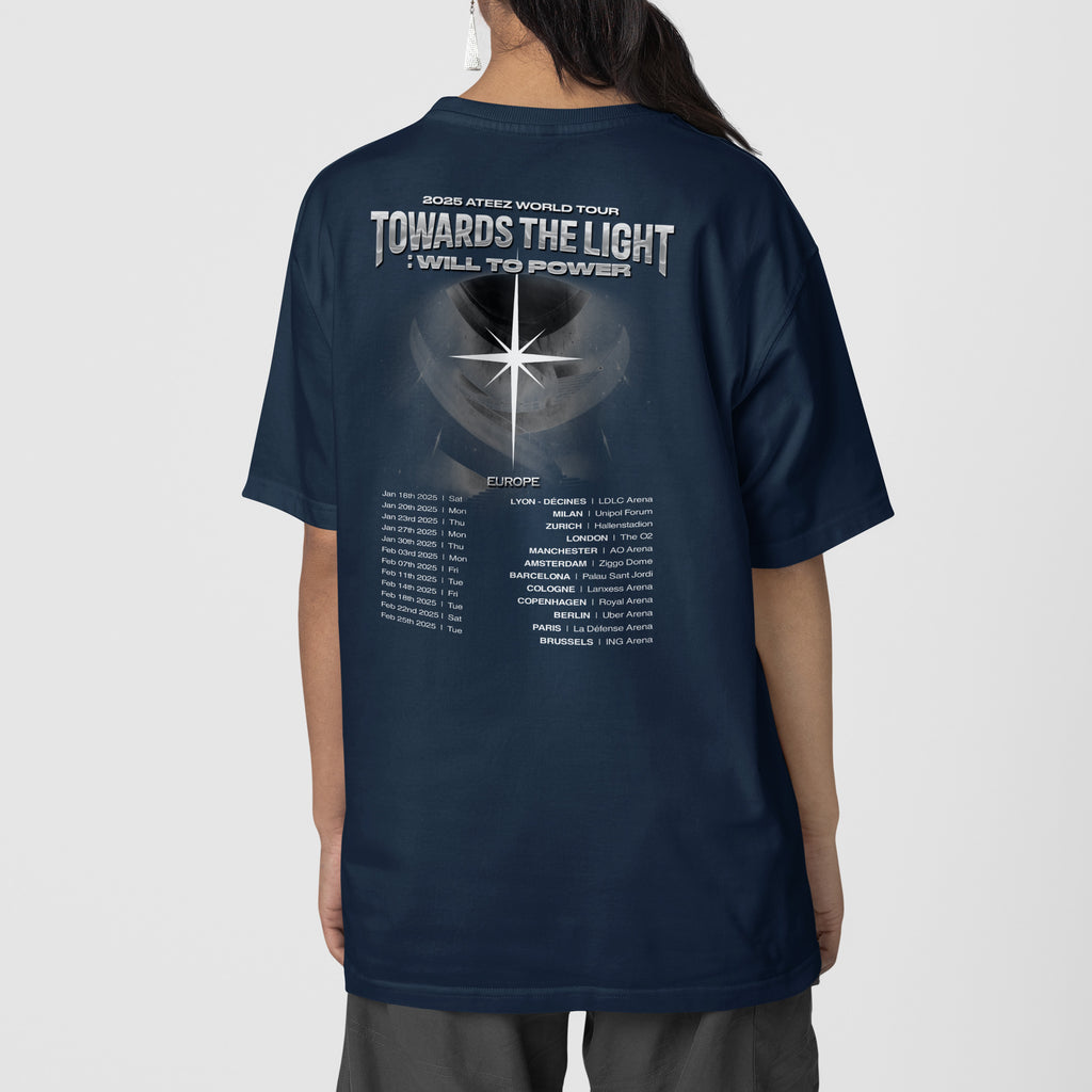 ATEEZ World Tour 2025 in EU T-Shirt - Back view, Y2K kpop concert tee