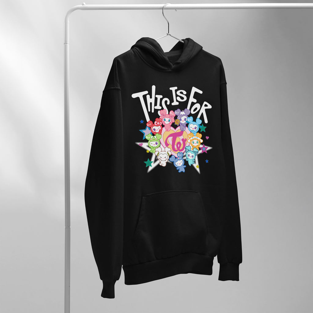 TWICE Graphic Lovelys This Is For Concert Hoodie - Hang view, Y2K kpop concert hoodie