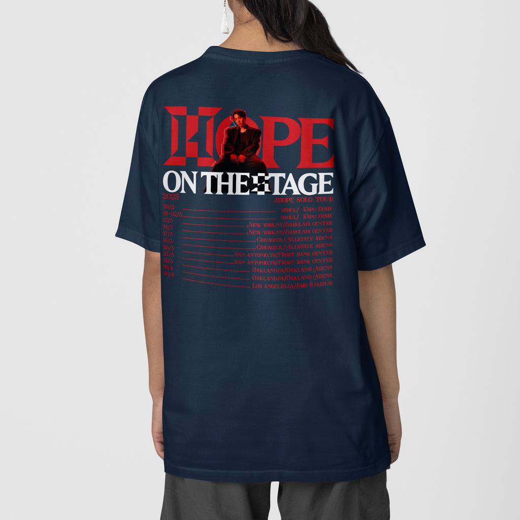 BTS J-Hope Kpop Hope On The Stage 2025 World Tour T-Shirt - Back view, Y2K kpop concert tee