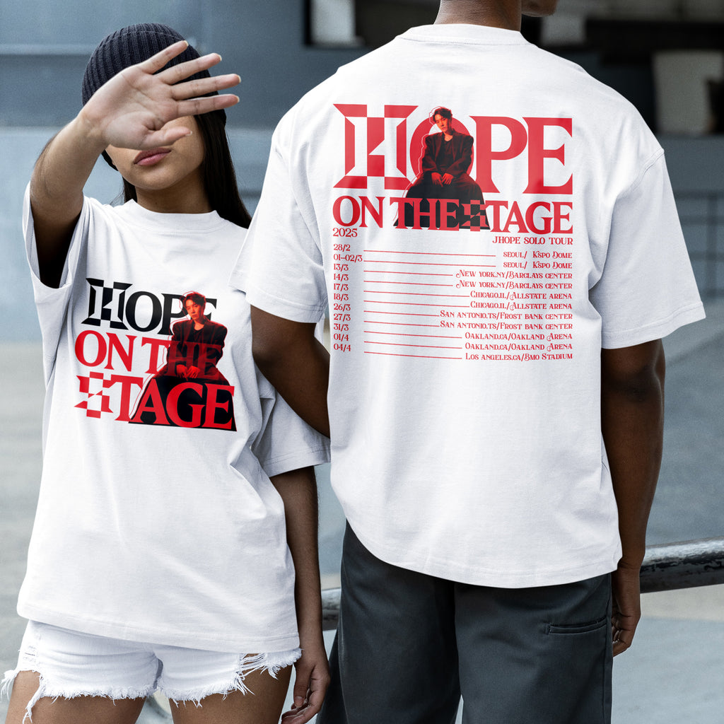 BTS J-Hope Kpop Hope On The Stage 2025 World Tour T-Shirt - Couple 2 view, Y2K kpop concert tee