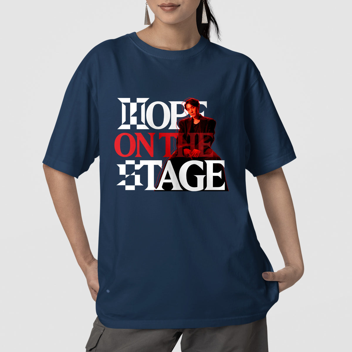 BTS J-Hope Kpop Hope On The Stage 2025 World Tour T-Shirt - Front view, Y2K kpop concert tee