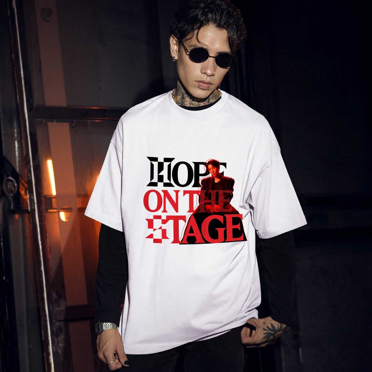 BTS J-Hope Kpop Hope On The Stage 2025 World Tour T-Shirt - Men Front view, Y2K kpop concert tee