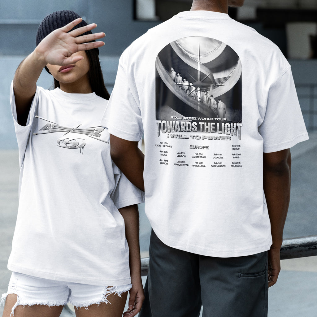 ATEEZ Concert 2025 In Europe T-Shirt - Couple 2 view, Y2K kpop concert tee