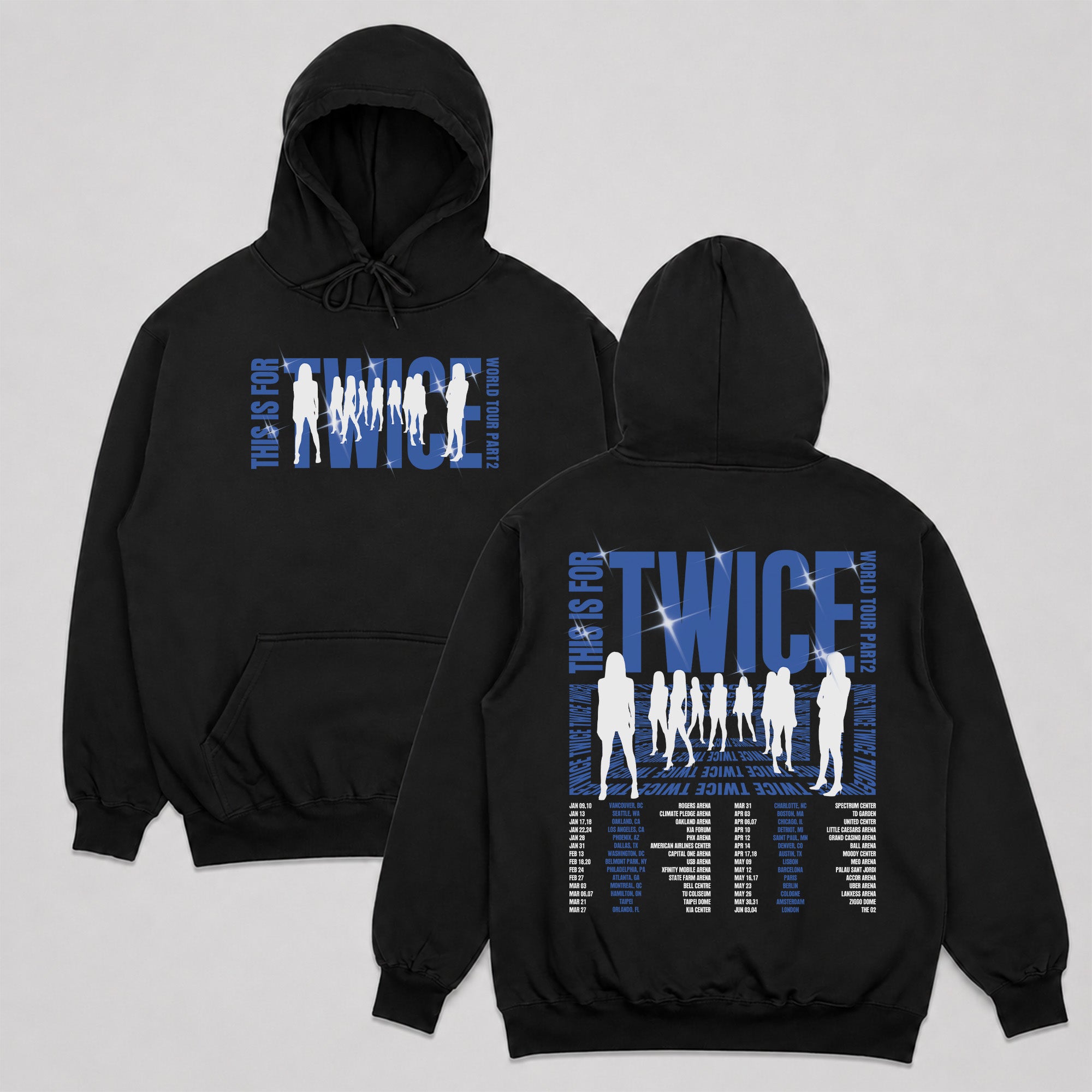 TWICE This Is For Tour 2026 Hoodie - Main view, Y2K kpop concert hoodie