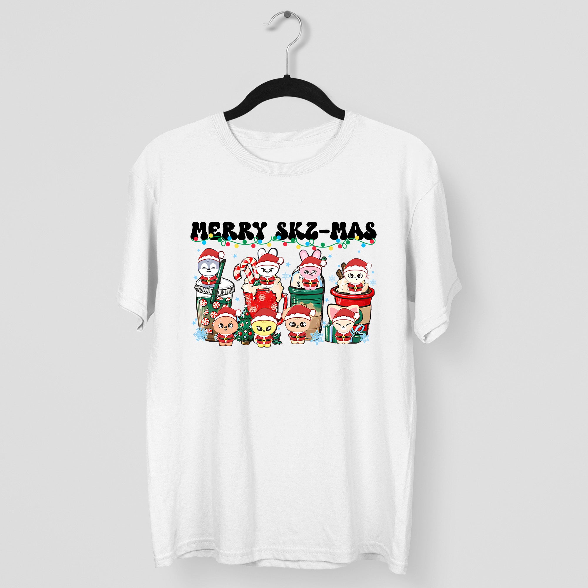 Stray Kids Merry Skz-mas T-Shirt - Main view, Y2K kpop concert tee
